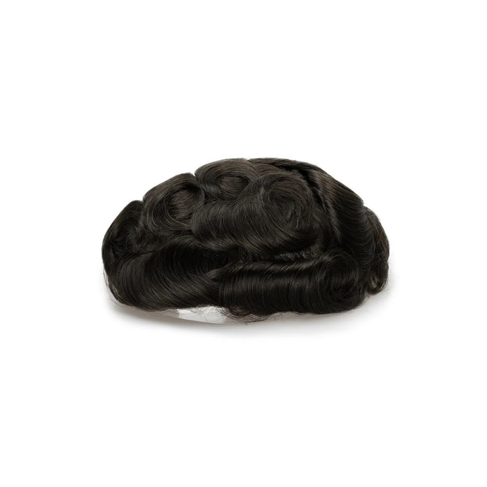 yanzhuen001 Men's Wig, 0.06-0.08mm Knots Toupee Men Capillary Prosthesis Wig for Men InvisibleThin Skin Hair Replacement Men Toupee Hair System,Blonde Wig