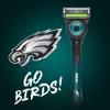 Gillette Labs Special NFL Eagles Edition Shaving Razor for Men - 1 Handle, 4 Razor Blade Refills & Magnetic Stand, GilletteLabs with Exfoliating Bar view 2