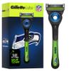 Gillette Labs Special NFL Seahawks Edition Shaving Razor for Men - 1 Handle, 1 Razor Blade Refill, Perfect for Game Day Grooming, GilletteLabs with Exfoliating Bar view 1