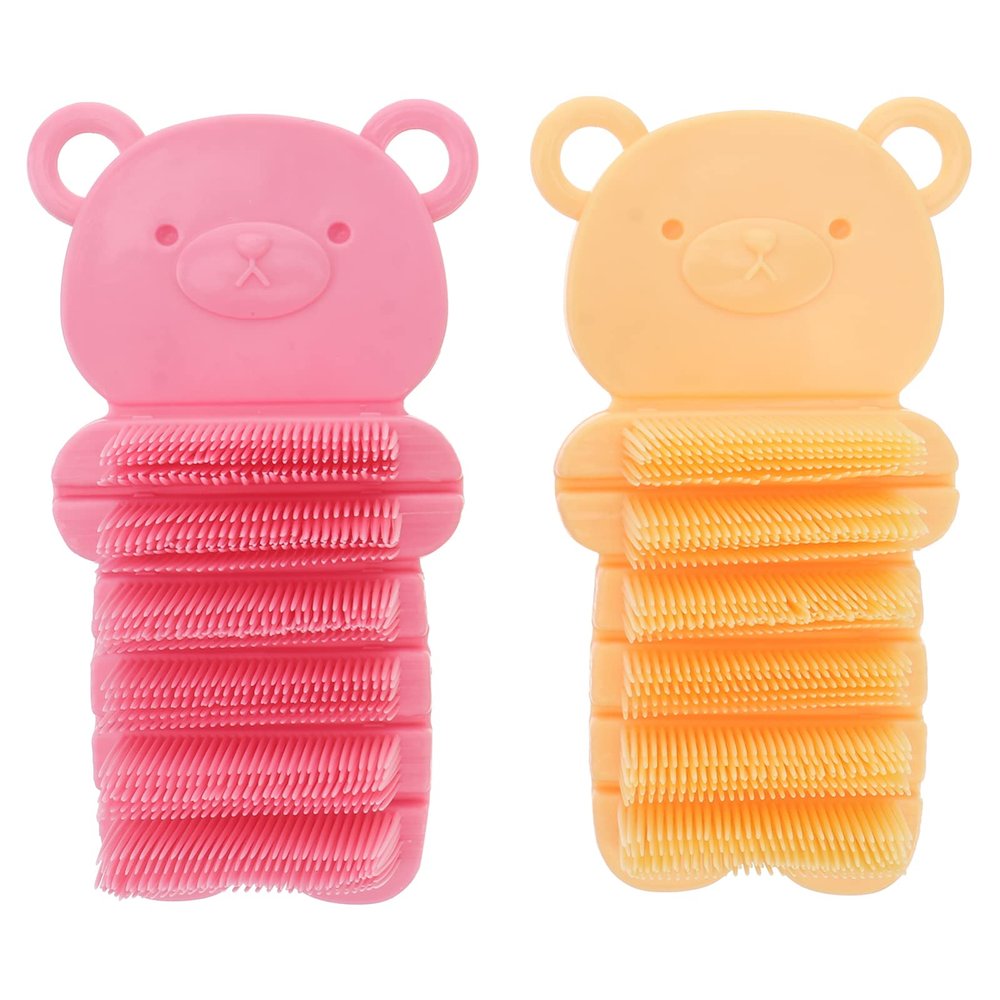 EXQUIMEUBLE 2pcs Nail and Finger Cleaning Brush Hand and Nail Dust Removal Tool Ergonomic Non- Design for Home Office and Travel for Boys and Girls and Adults