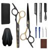 14-Piece Professional Hair Cutting Scissors Kit  Stainless Steel Hair Shears, Barber Scissors, Thinning Shears & Razor  Hair Cutting Kit for Men/Women/Kids  Barber Supplies & Accessories view 1
