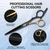 14-Piece Professional Hair Cutting Scissors Kit  Stainless Steel Hair Shears, Barber Scissors, Thinning Shears & Razor  Hair Cutting Kit for Men/Women/Kids  Barber Supplies & Accessories view 2