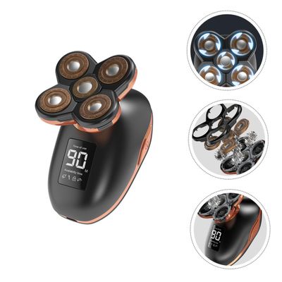 LIFKOME Five-Headed Razor for Electric Beard Clipper LCD Display USB Charging Stylish Shaver for Home Travel