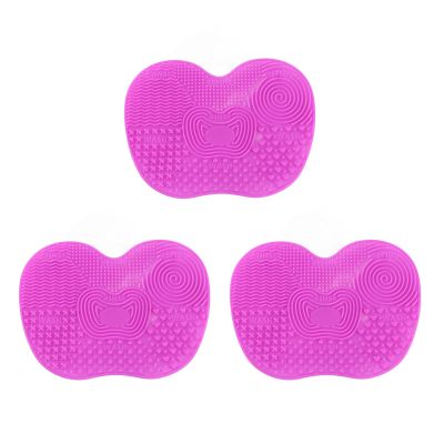 3pcs Silicone Foldable Makeup Brush Cleaning Mat, EcoFriendly Cosmetic Brush Scrubber Pad, Reusable and