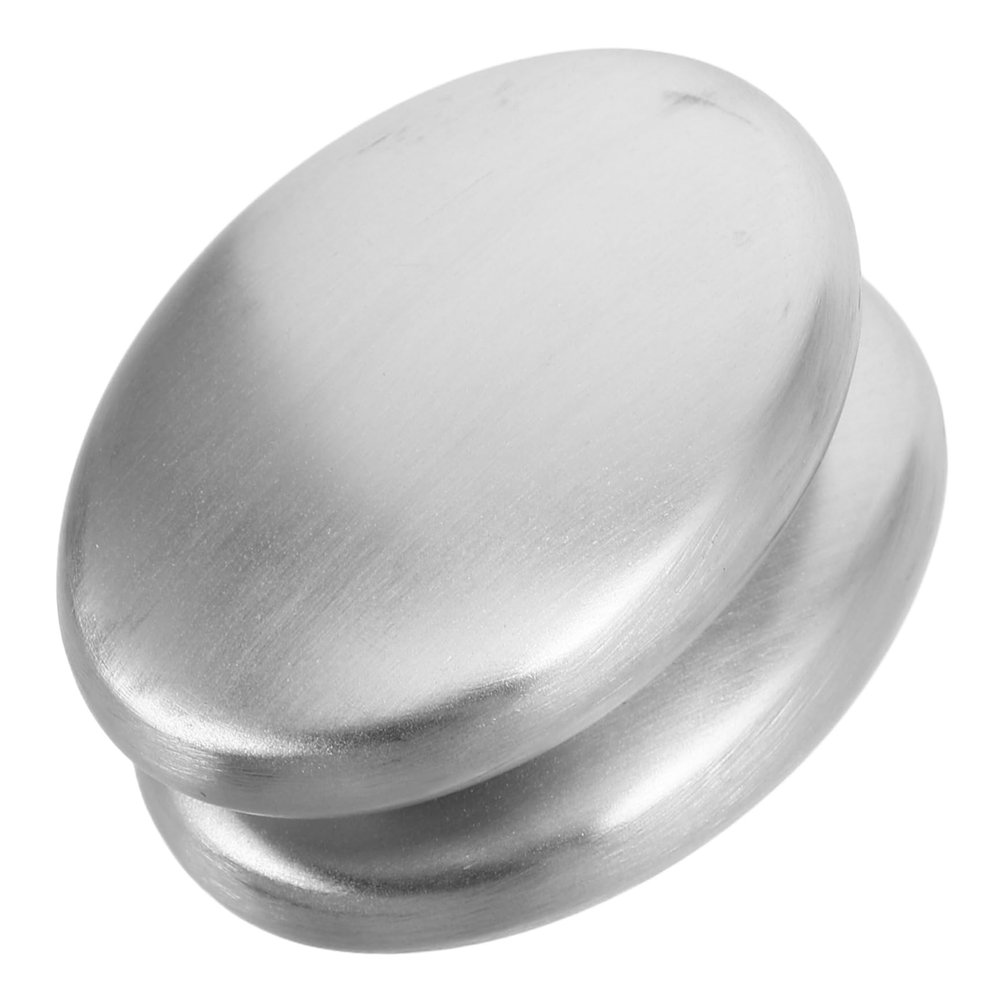 NIYANGLE 2pcs Reusable Steel Soap Bars Odor Neutralizing Soap Stainless Steel Odor Absorber for Kitchens