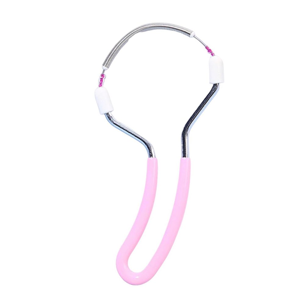 fxwtich 2025 New Stainless Steel Spring Facial Hair Remover for Women, Women's Facial Hair Remover, Portable Manual Spring Device for Upper Lip Chin Face Neck Quick Effective Hair Removal Tools Pink