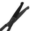 Rounded Curved Nose Hair Scissors, Hair Scissors For Men Black Stainless Steel with Travel Case For Mustache, Nose, Beard, Eyebrows, Eyelashes (Nose hair clipper (round view 2
