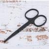 Rounded Curved Nose Hair Scissors, Hair Scissors For Men Black Stainless Steel with Travel Case For Mustache, Nose, Beard, Eyebrows, Eyelashes (Nose hair clipper (round view 4