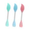 CALLARON 3pcs Quality Silicone Double-ended Brush for Face Mud Mask Application Skin Care Random Color view 1