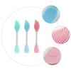 CALLARON 3pcs Quality Silicone Double-ended Brush for Face Mud Mask Application Skin Care Random Color view 3