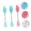 CALLARON 3pcs Quality Silicone Double-ended Brush for Face Mud Mask Application Skin Care Random Color view 4