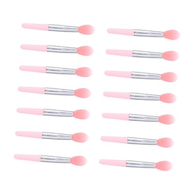 Baluue Mini Silicone Lip Brush Set 15pcs Makeup Applicator for Women for Lip Masks and Cosmetics Application Soft Silicone Head for Smooth Application