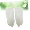 PartyKindom Silicone Gel Moisturizing Boat Socks for Cracked Feet Cracking Breathable Design Comfortable and Reusable for All Shoe White view 3