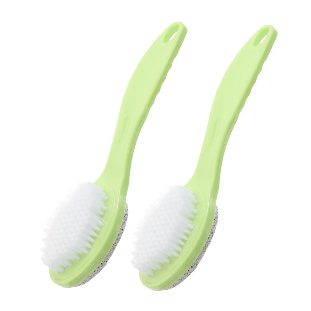 BIUDECO 2pcs Foot Care Tool Handy Foot Pumice Stone Brush Double-Sided Foot Scrubber for Dead Skin Removal with Hanging Hole