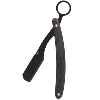 HAKIDZEL Vintage Salon Manual Beard Shaving Tool Comfortable Handle and Holder for Professional Grooming and Easy Storage