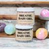 Funny Bath Salts 16oz/1lb | Pink Himalayan or Black Lava Salt, Magnesium | All Natural, Dye Free (Breathe Baby Girl, Black Lava Salts) view 2