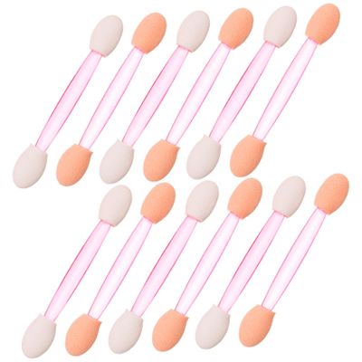 Beatifufu 100pcs Eyeshadow Stick Double Head Brush Makeup Tools for Eyeshadow Liner Lashes