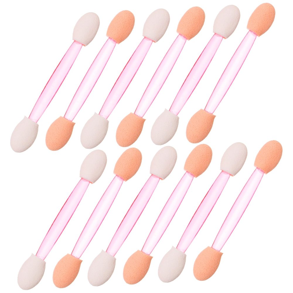 Beatifufu 100pcs Eyeshadow Stick Double Head Brush Makeup Tools for Eyeshadow Liner Lashes