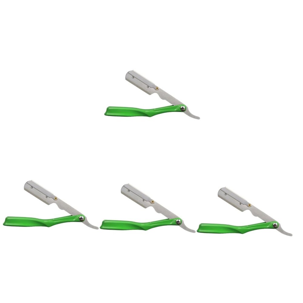 CALLARON 4pcs Professional Shaving Holder Folding Razor Storage Barber Holder Stainless Steel for Men