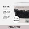 CONAIR Black Bobby Pins with storage 400pk - hair accessories for women - rubber tipped and nonslip - ideal with brown hair - comfortable hair pins - clear zipper pouch included view 2