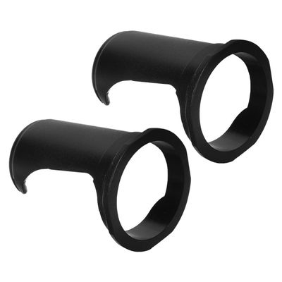 BIUDECO 2pcs Portable Black Shaving Brush Stand Set Beard Grooming Tool Holder Drying Rack for Home and Travel Use