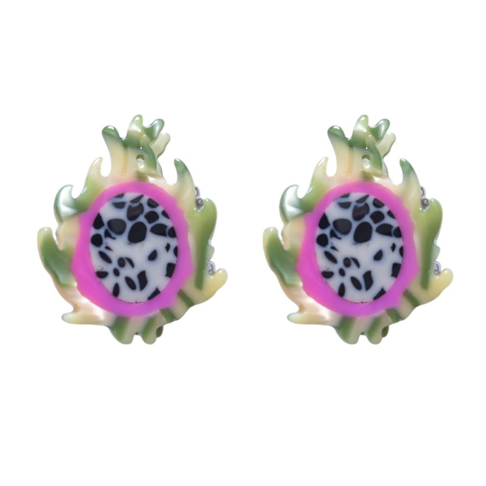 Mini Pitaya Hair Clips,Novelty Acetate Hair Clip,Mini Acetate Claw Clips for Women
