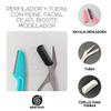 Eyeliner And Scissors With Comb, Facial Eyebrows, Mustache Shaping (White) view 3