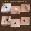 11 Colors Temporary Tattoo Ink Kit, 11 Bottles Tattoo Ink with 1Pcs Outline Pen for DIY Body Paint, Safe & Easy tattoos(Black,Red,Green,Purple,Orange,Navy, Blue,Brown,Pink,Grey,Yellow) view 4