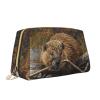 LGHDFYO Beaver Working Toiletry Travel Bag, Portable Cosmetic Organizer For Women, On-The-Go view 2