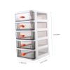 ARTIBETTER 5-Tier Desk Organizer Mini Drawers  Sturdy Plastic Storage Box for Office Supplies Makeup and Stationery view 2