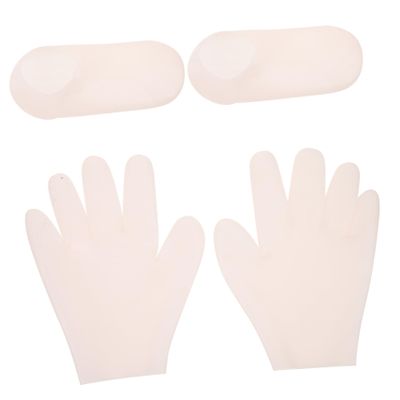 DEARMAMY Moisturizing Gloves Socks Foot Socks for Dry Cracked Feet Women Silicone Gloves for Spa Hand Care