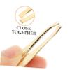 Beatifufu 2pcs Stainless Steel Eyebrow Clip Set Tweezers for Women Flat Diagonal Travel Eyebrow Shaper view 2