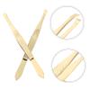 Beatifufu 2pcs Stainless Steel Eyebrow Clip Set Tweezers for Women Flat Diagonal Travel Eyebrow Shaper view 3