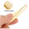 Beatifufu 2pcs Stainless Steel Eyebrow Clip Set Tweezers for Women Flat Diagonal Travel Eyebrow Shaper view 4