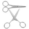 Beaupretty 2pcs Stainless Steel Eyebrow Scissors Precision Grooming Tool for Eyebrow Trimming and Nose Hair Removal Compact Design for Travel and Everyday Use view 1