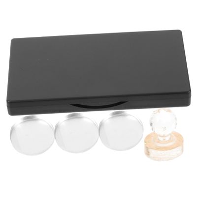 Happyyami 3-Color Empty Eyeshadow Palette with Mirror Rectangular Matte Case for Highlighter Blush and Concealer for Makeup Artists and Travel