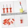 Beatifufu 100Pcs Glue Bottle Needle Caps Anti-blocking Eyelash Glue Bottle Mouth Tips Safe Plastic Metal Material Tool for Family Salon Use view 2