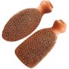 2pcs (Divine & Opulent) Natural Terra Cotta Pumice Stone for Feet Lasts 7+ Years (+Organic Cocoa) Foot Scrubber Callus Remover view 1
