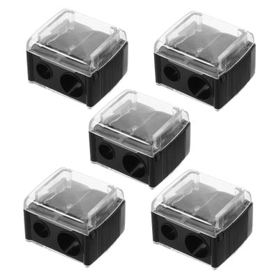 Ipetboom 5pcs Dual Pencil Sharpener Reusable Manual Tool for Eyeliner Lipstick and Makeup Pencils Precision Sharpening Portable Design for Home Travel and Office Use
