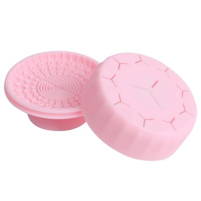 CALLARON Makeup Brush Cleaner Box Dual-use Silicone Mat for Makeup Remover Face Brush Cleanser Kit