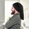 2-Pack Dreadlock Cap Set - Frizz-Free & Breathable Fabric, Adjustable for Locs, Braids, or Textured Hair, Perfect for Sleep, Workout, Shower, or Daily Styling Black view 3