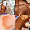 Body Glitter Spray Highlight, 4 Shimmering Color, Quick-Drying Formula Moisturizing Liquid Highlighter for Black/White Skin Women Men for Party, All Body Parts (03 Bronze) view 3