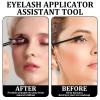 3 PCS Eyeshadow Stencil, Reusable Eyeshadow Tool, Comes with 1 Brush, 5-in-1 Design, Easy to Clean for Eyes, Cat Eye Liner Template Guide (Black) view 4