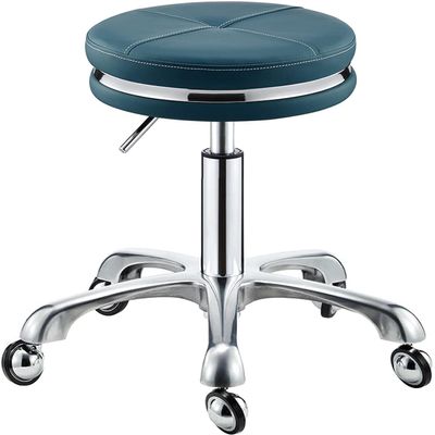 Seodradow Rolling Bar Rotating Lifting Beauty Salon, Round Eith Stainless Steel Pulley Will Not Block Hair, Adjustable 45-58cm(Color:Blue)