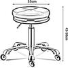 Seodradow Rolling Bar Rotating Lifting Beauty Salon, Round Eith Stainless Steel Pulley Will Not Block Hair, Adjustable 45-58cm(Color:Blue) view 3