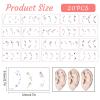 20 Sheets Temporary Tattoos for Adults | Long-Lasting Fake Tattoo Stickers for Ear Cuffs & Fingers | Waterproof & Durable Tattoos for Women & Girls view 2