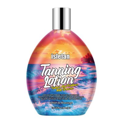 isletan Indoor Tanning Bed Lotion Accelerator With Bronzer, DHA Free Bronzing Tanning Lotion For Tanning Beds, Tanning Bed Cream For Sunbeds And Outdoor Sun, Cherry, 13.5 Fl.oz