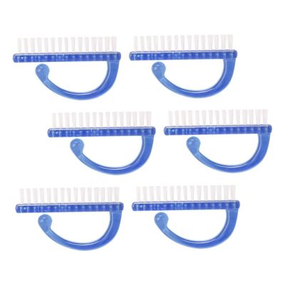 PartyKindom Large Fantasy Dust Brush Set 6pcs Nail Art Cleaning Brushes for Manicure Double-Sided Fingernail Tool for Home and Salon Use