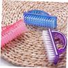 PartyKindom Large Fantasy Dust Brush Set 6pcs Nail Art Cleaning Brushes for Manicure Double-Sided Fingernail Tool for Home and Salon Use view 4