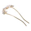 Happyyami Luxury Hairpin Pearl and Rhinestones Women Bun Hair Accessory Hair Stick Fork Wedding for Brides view 1